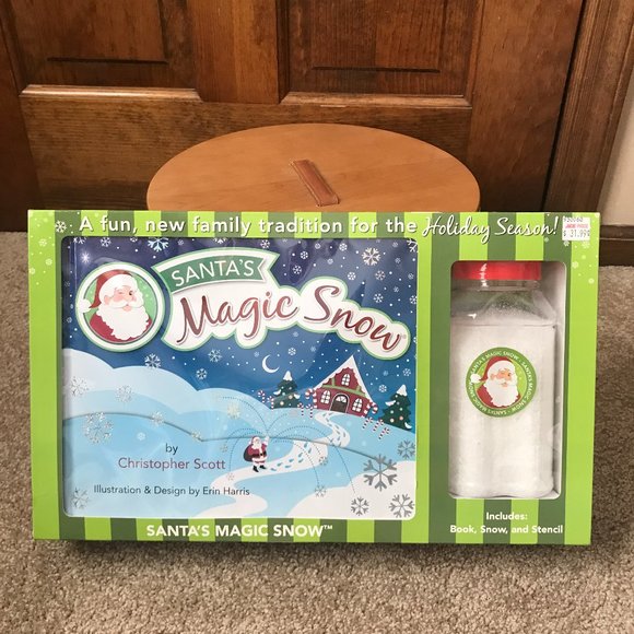 FINAL PRICE - New in Box - Roman - Santa's Magic Snow - Book, Snow, & Stencil - Picture 1 of 7